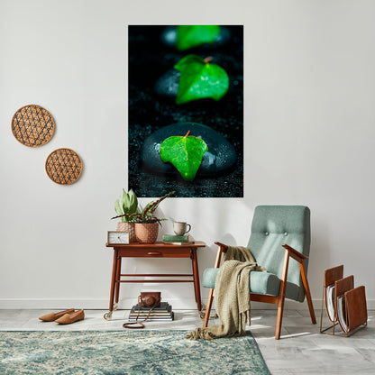 RAINDROPS ON STONE Peel and Stick Vertical Poster