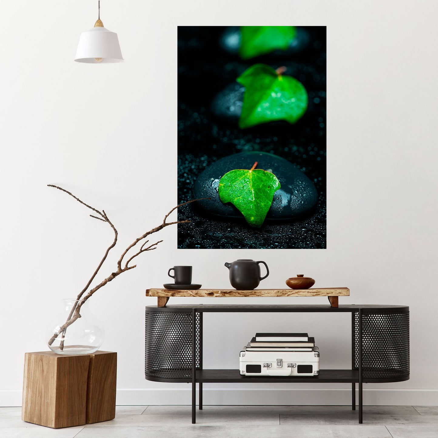 RAINDROPS ON STONE Peel and Stick Vertical Poster