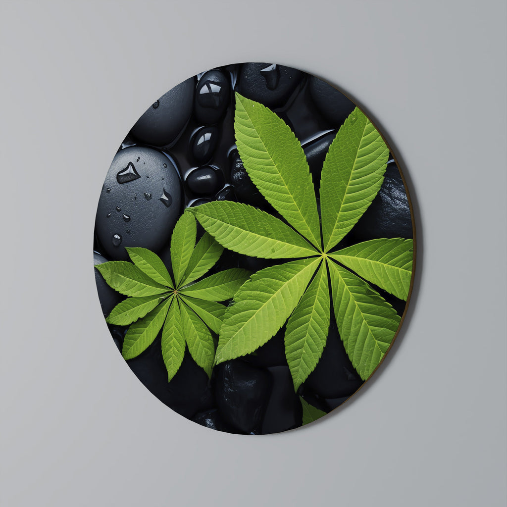 NATURENS OMFAMNING Rund Väggkonst