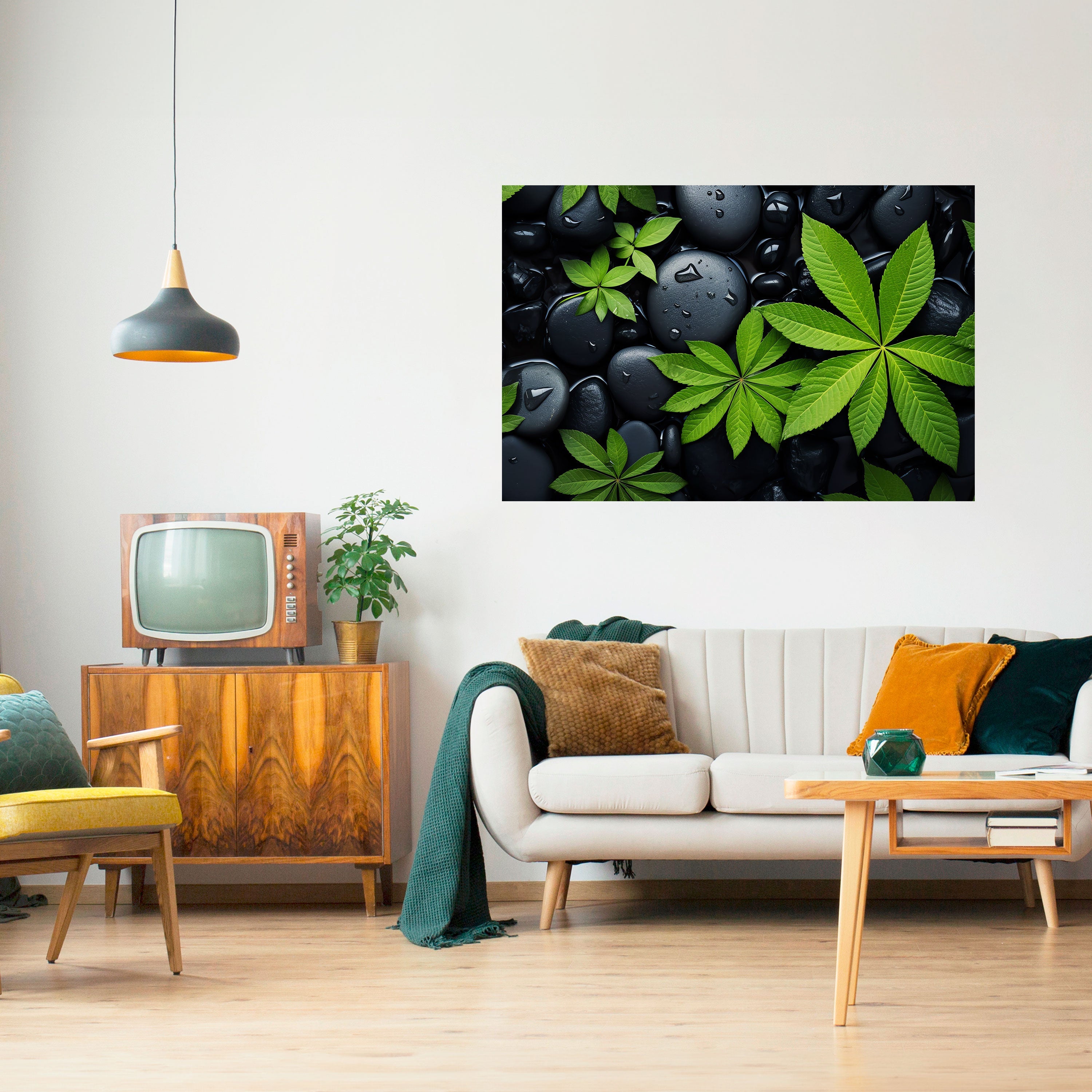 NATURENS OMFAMNING horisontell poster med självhäftande tryck