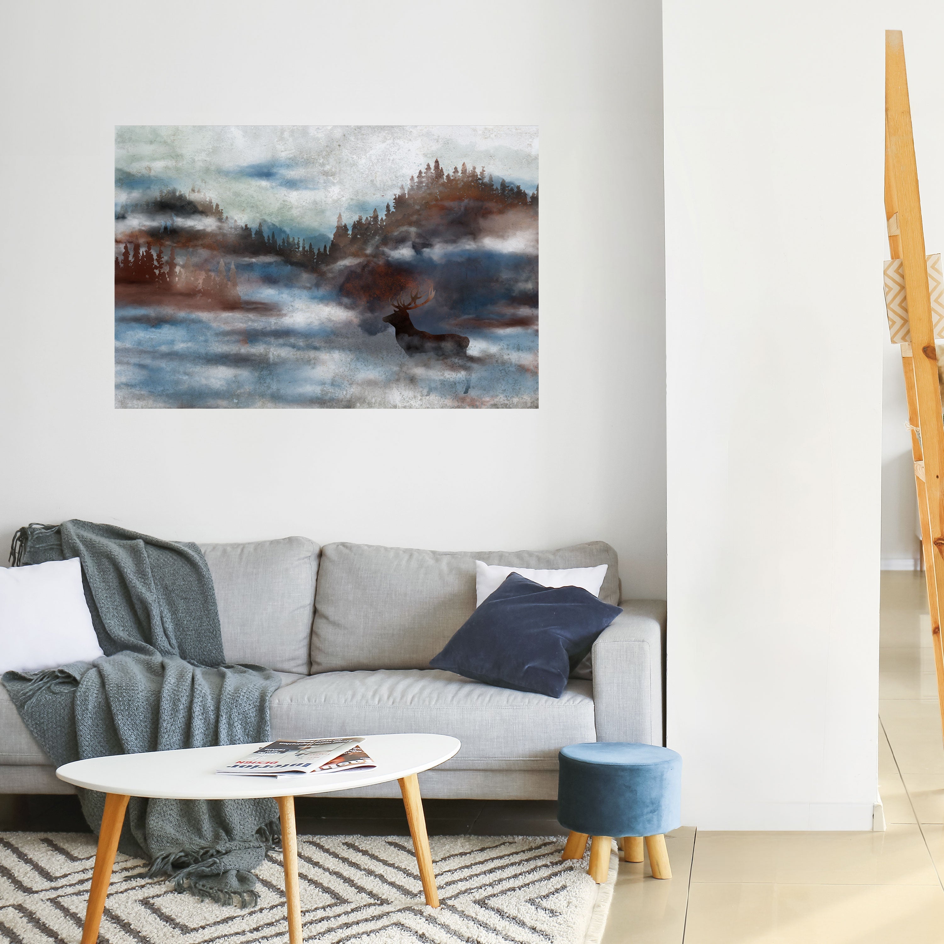 HARMONY IN HAZE horisontell affisch med självhäftande motiv