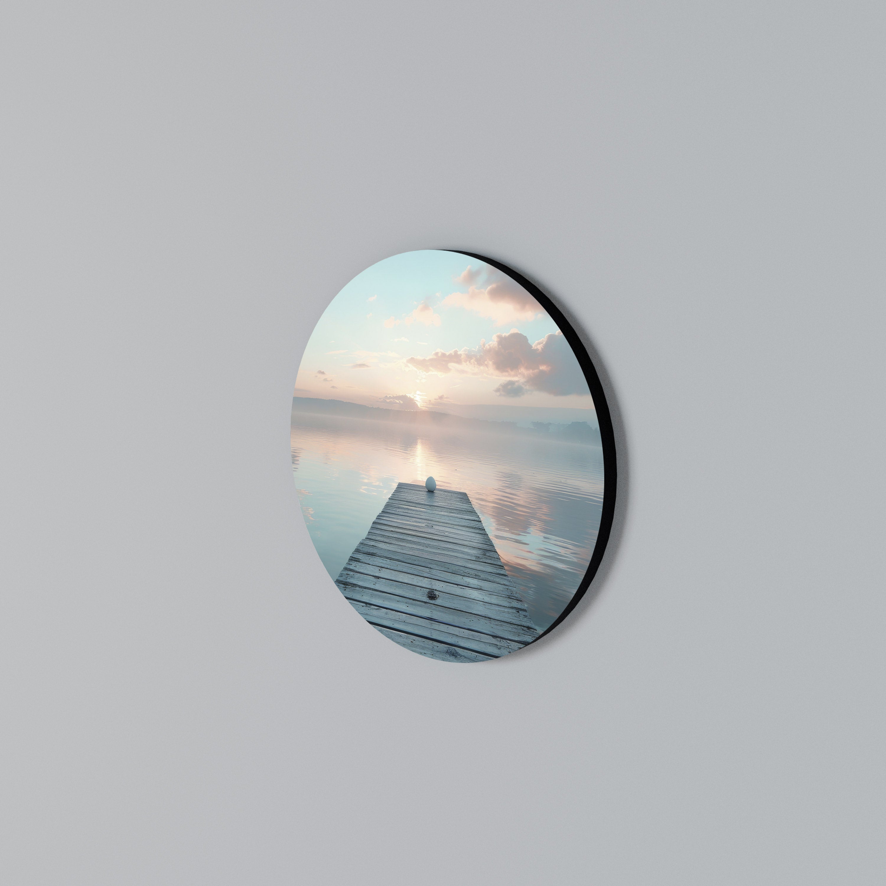 GENTLE MORNING MYSTIQUE Round Wall Art