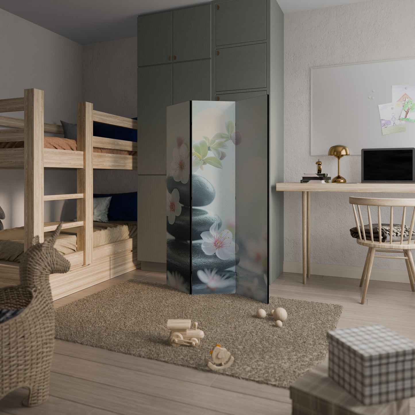 MINDFUL MOMENTS Dekorativ rumsavdelare med 3 paneler
