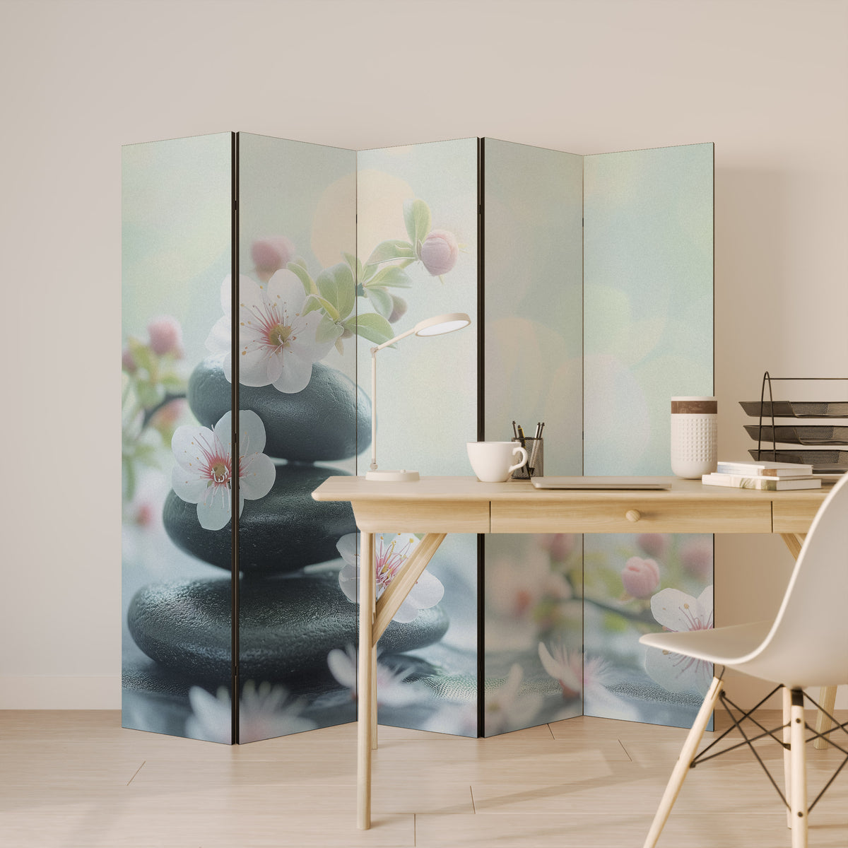 MINDFUL MOMENTS Dekorativ rumsavdelare – 5 paneler