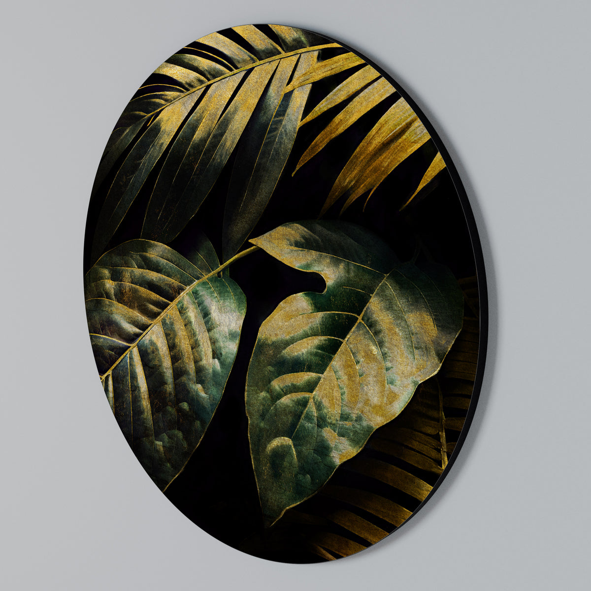 ENIGMATIC FOLIAGE TWILIGHT Rund väggdekor