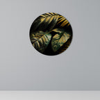 ENIGMATIC FOLIAGE TWILIGHT Round Wall Art