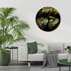 ENIGMATIC FOLIAGE TWILIGHT Round Wall Art