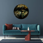 ENIGMATIC FOLIAGE TWILIGHT Round Wall Art