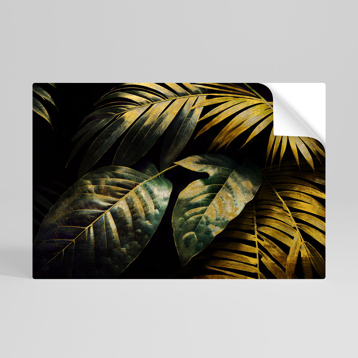 ENIGMATIC FOLIAGE TWILIGHT Självhäftande Horisontell Poster