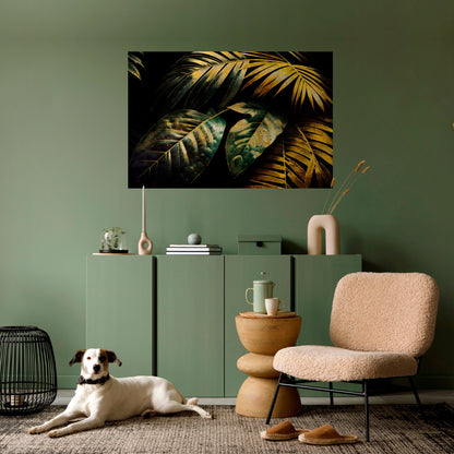 ENIGMATIC FOLIAGE TWILIGHT Peel and Stick Horizontal Poster