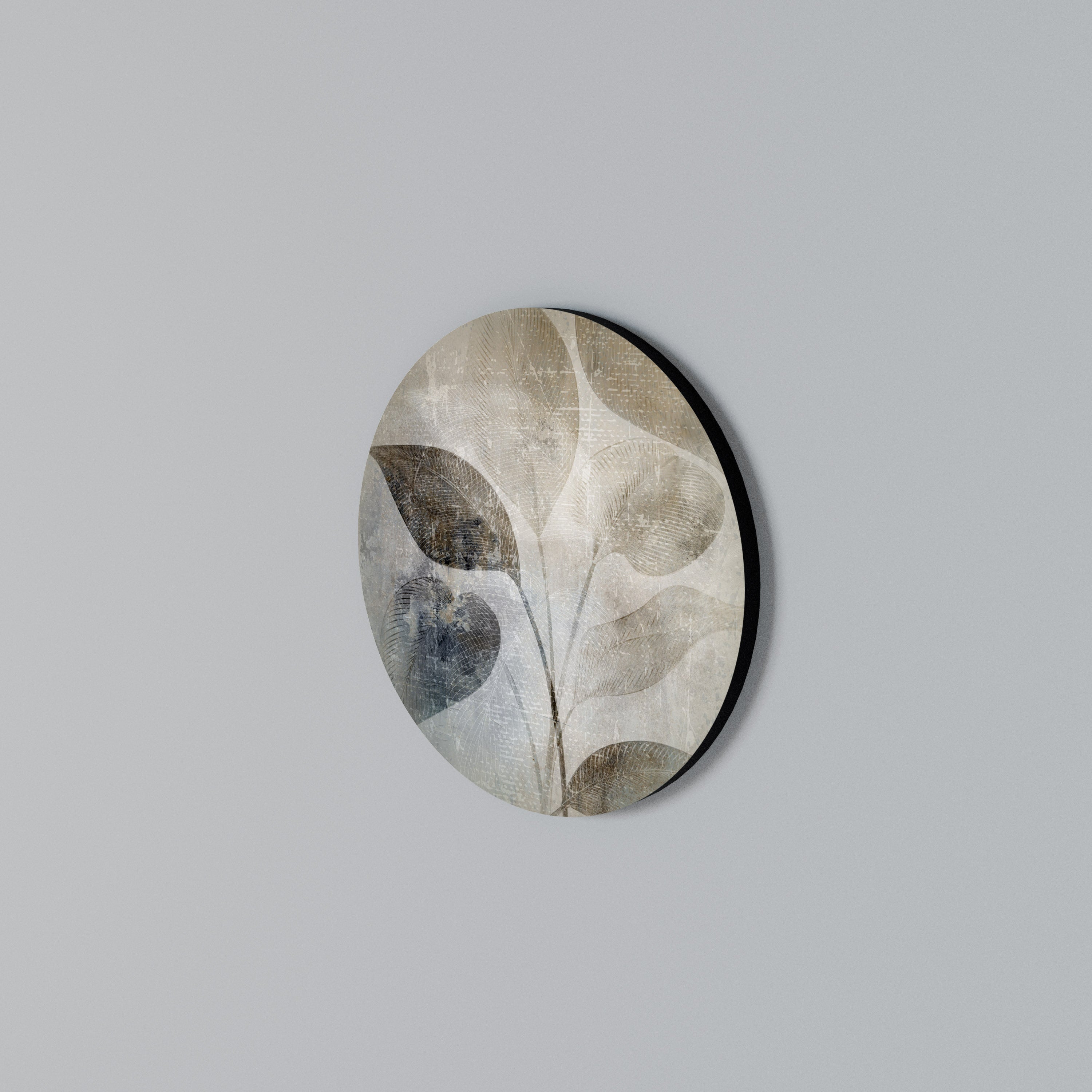 SERENE BOTANICAL HARMONY Round Wall Art