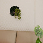 VISKANDE WOODLAND Rund konsthylla i svart finish