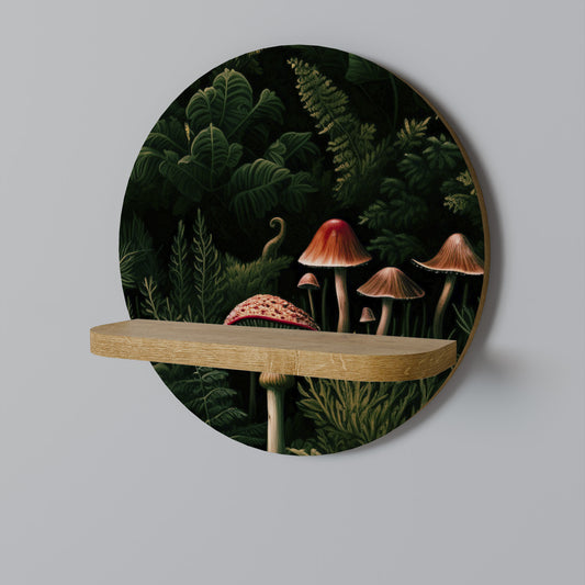 VISKANDE WOODLAND Rund Konsthylla I Ekeffekt