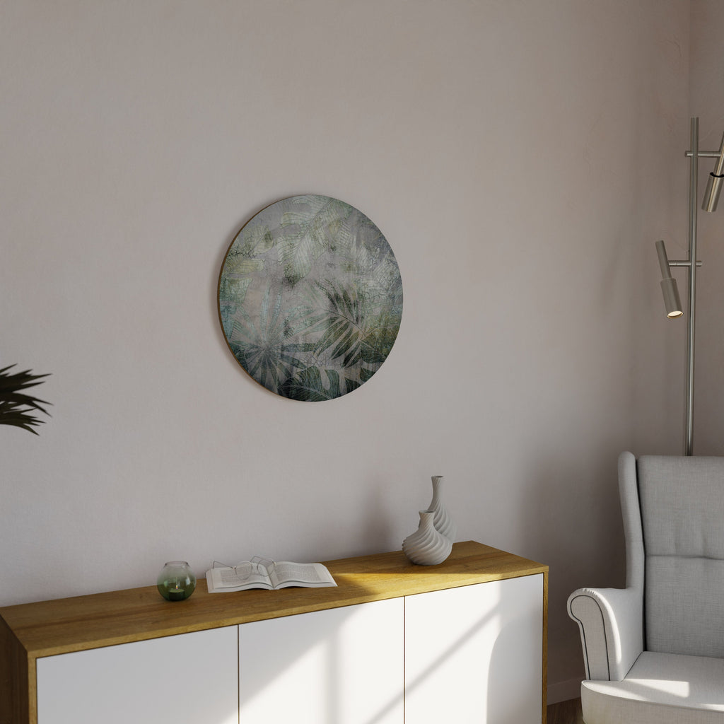 Rund väggdekoration HARMONI I GRÖNSKA