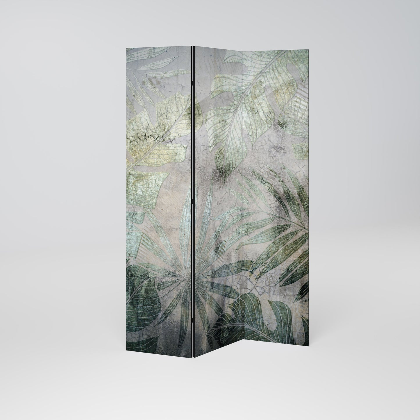 HARMONY IN GREENERY Dekorativ rumsavdelare med 3 paneler