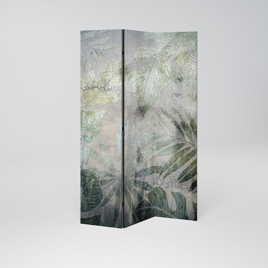HARMONY IN GREENERY Dekorativ rumsavdelare med 3 paneler