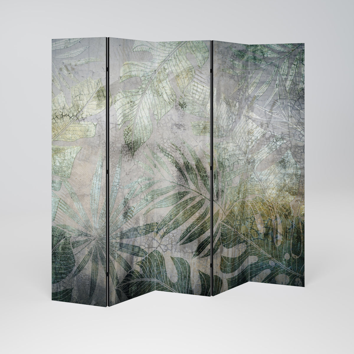 HARMONY IN GREENERY Dekorativ rumsavdelare – 5 paneler