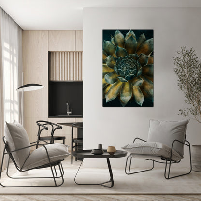MYSTICAL SUCCULENT WHIRL Vertical Canvas Print