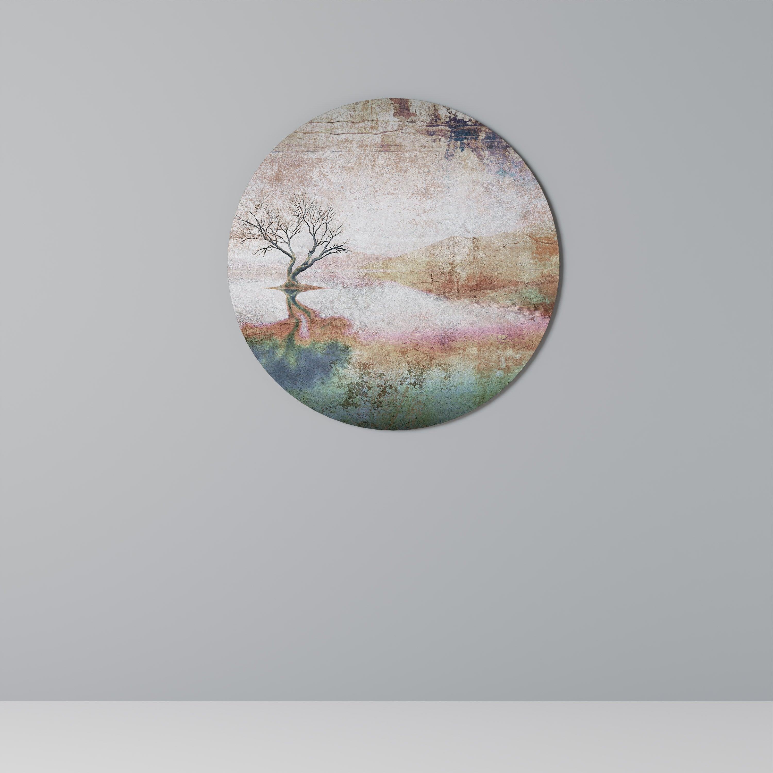 Rund väggdekoration med FADING MEMORIES