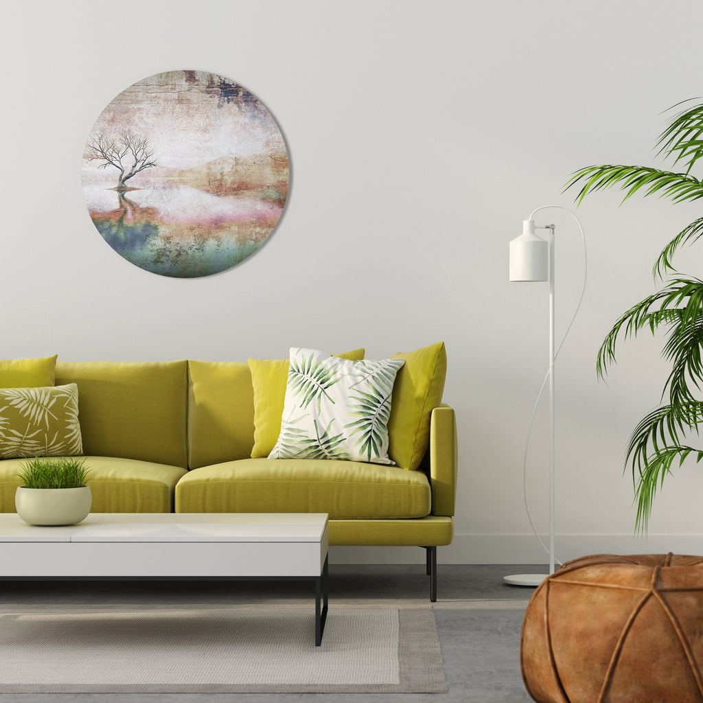 Rund väggdekoration med FADING MEMORIES