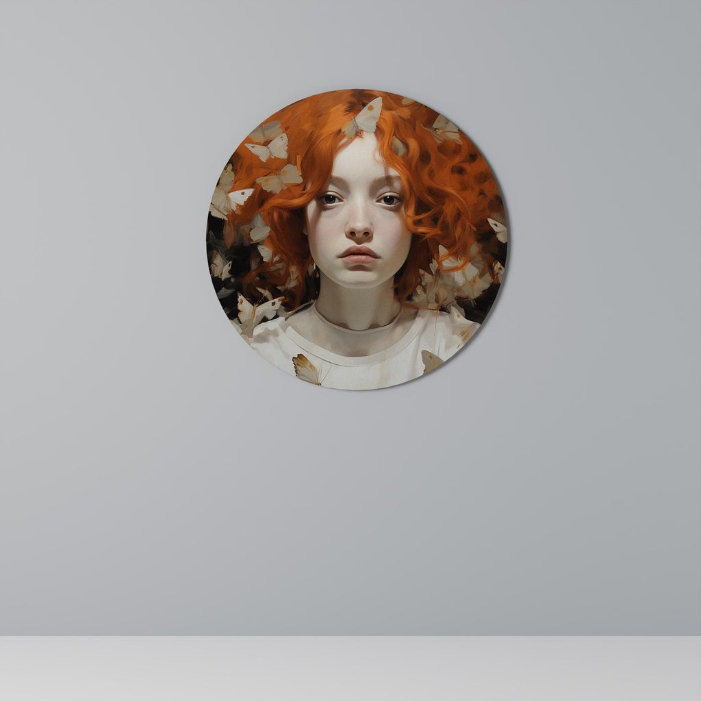 Rund väggdekoration med fjärilsdrömmar