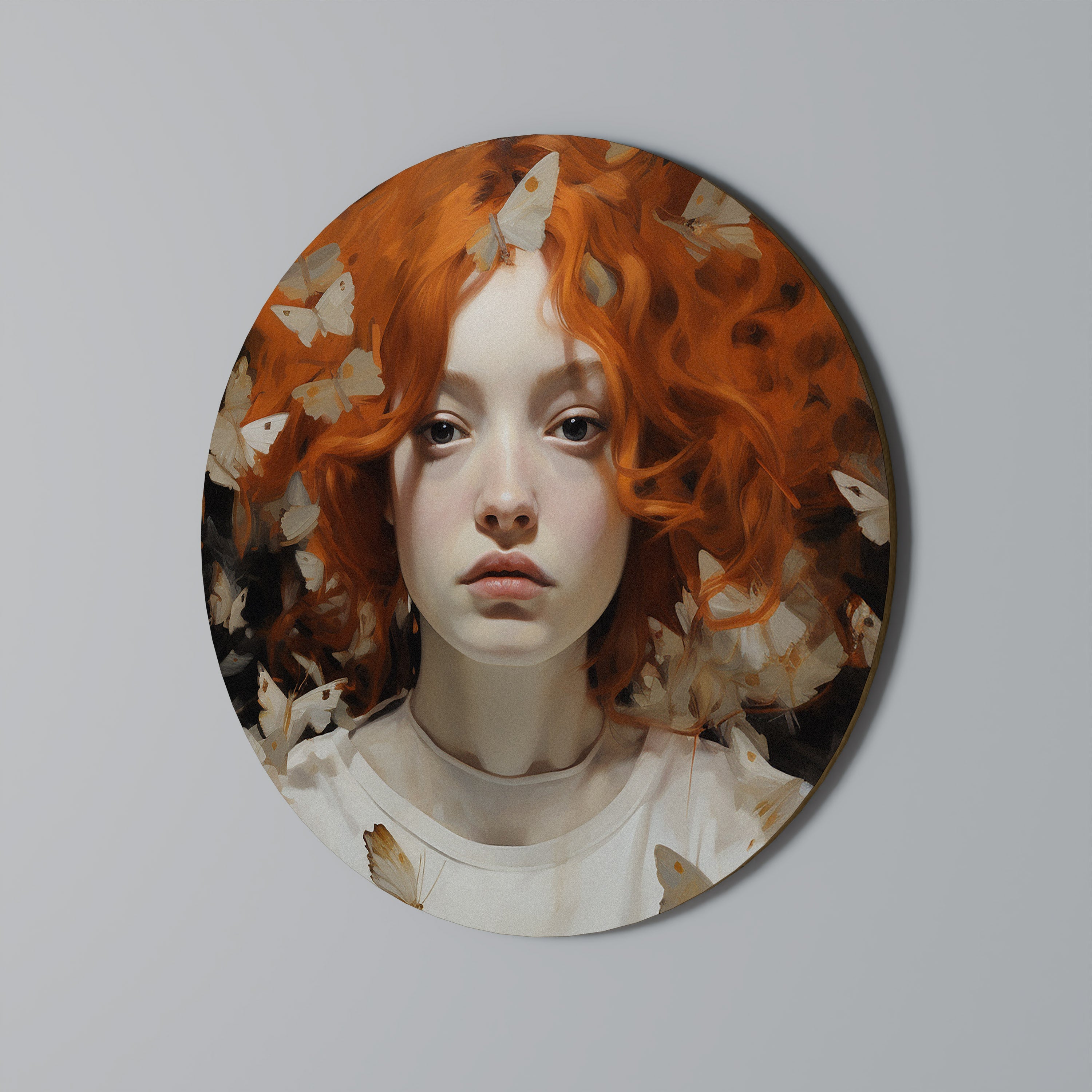 Rund väggdekoration med fjärilsdrömmar