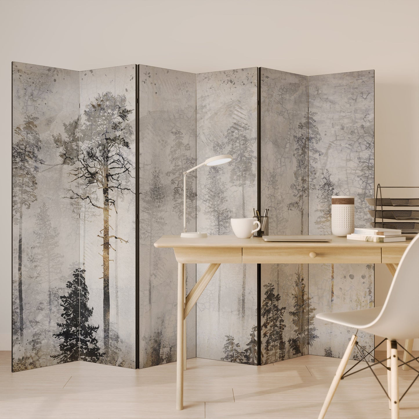 FADE IN THE TREES Decorative 6-Panel Room Divider