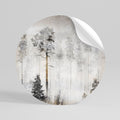 FADE IN THE TREES Peel and Stick Round Sticker