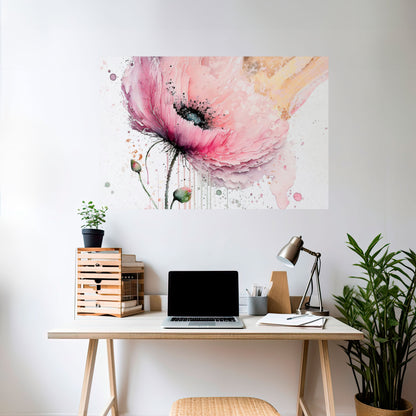 VIVID TRANQUILITY Peel and Stick Horizontal Poster