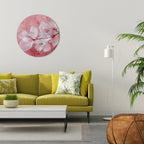 ETHERAL PETAL GLOW Round Wall Art