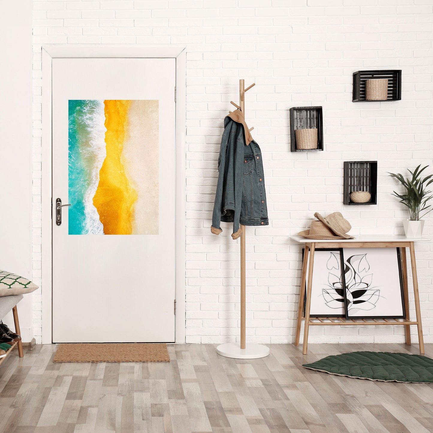 TIDVANDSTRILOGI Vertikal poster med självhäftande text
