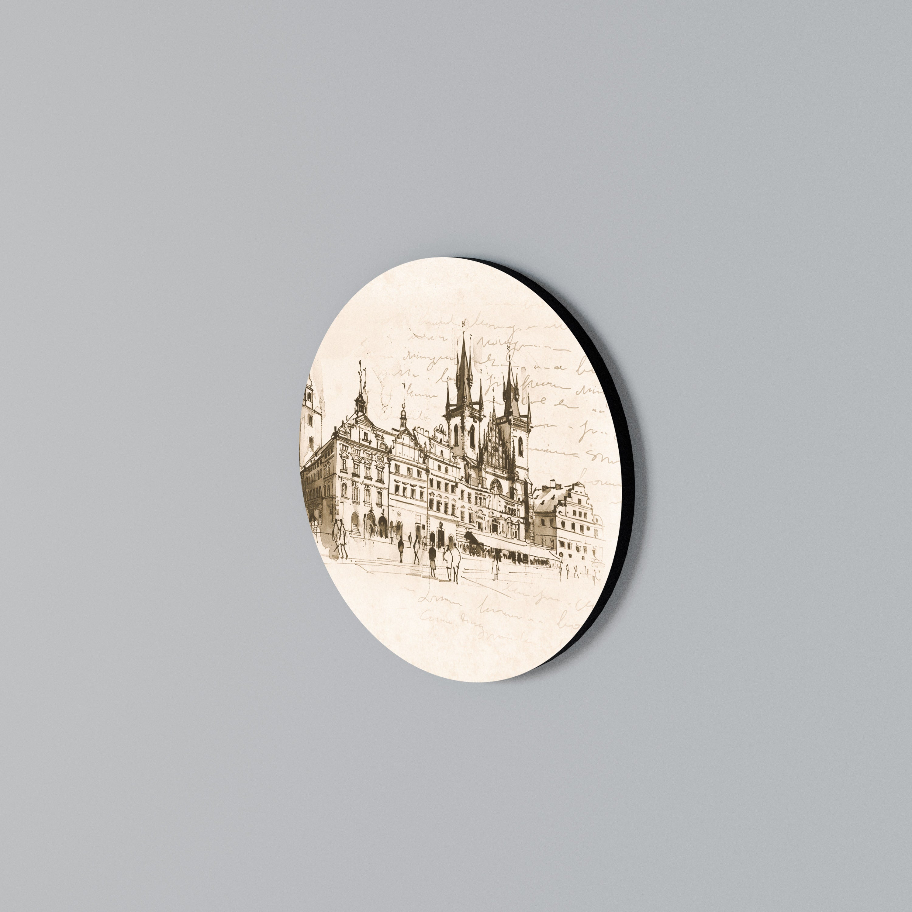WHISPERS OF ARCHITECTURE Round Wall Art