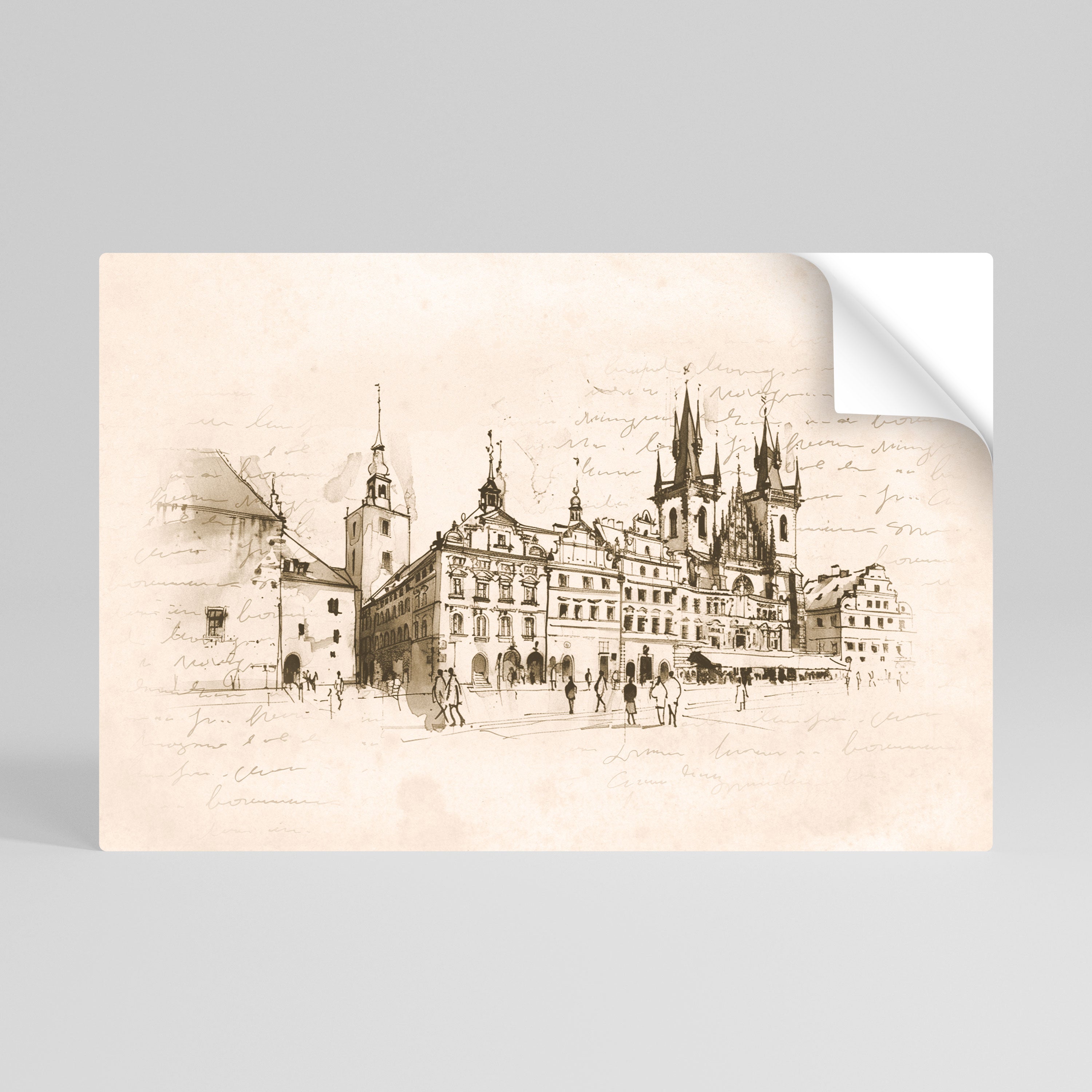 VISKNINGAR OM ARKITEKTUR Horisontell affisch med självhäftande text