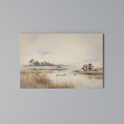 LAKESIDE NOSTALGY Horizontal Canvas Print