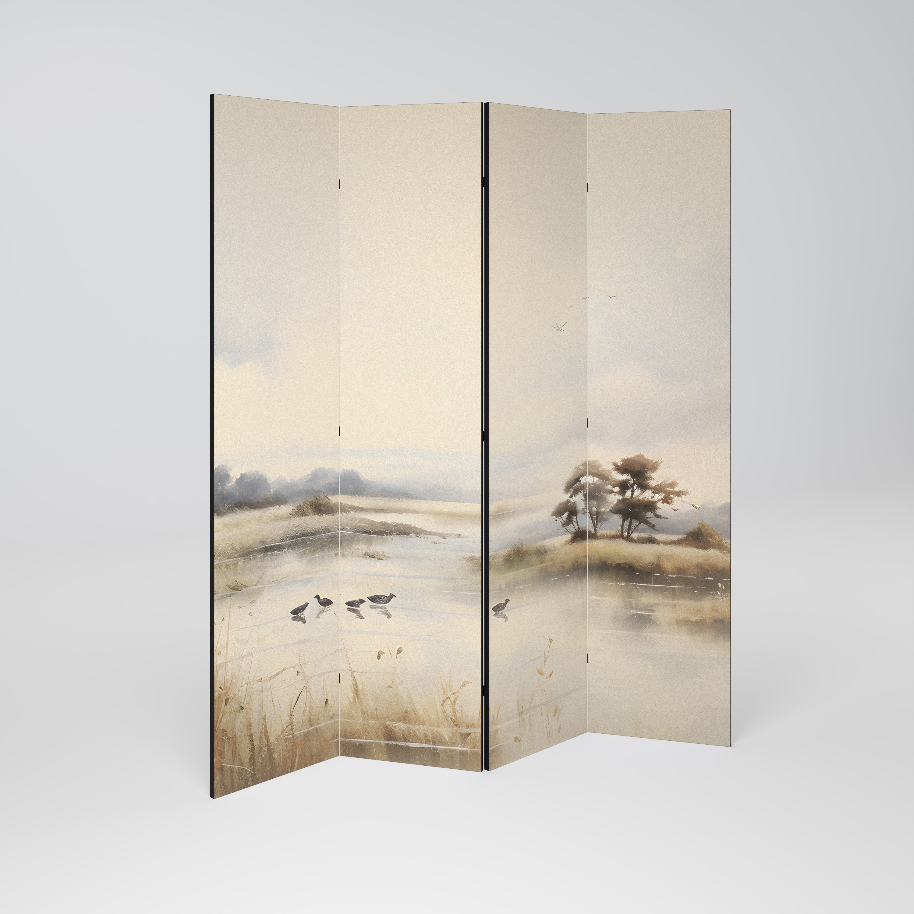 LAKESIDE NOSTALGY 4-Panel Room Divider