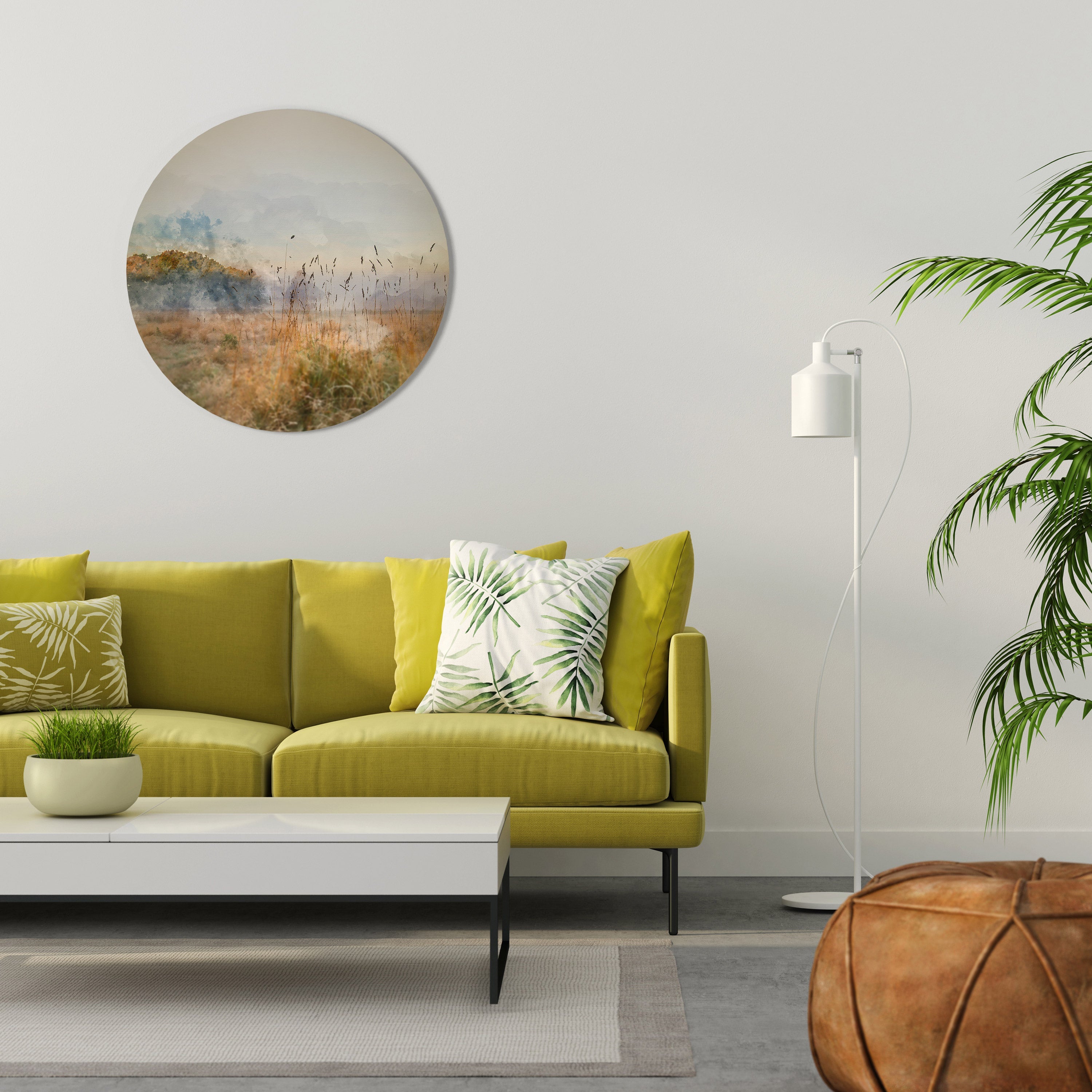 Rund väggdekoration med SOMMARTIDSSORG