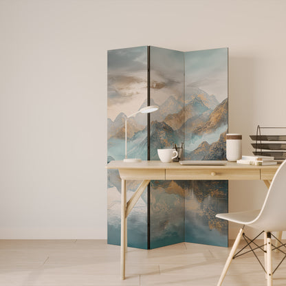 AZURE SUMMITS Dekorativ rumsavdelare – 3 paneler