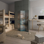 AZURE SUMMITS Dekorativ rumsavdelare – 3 paneler