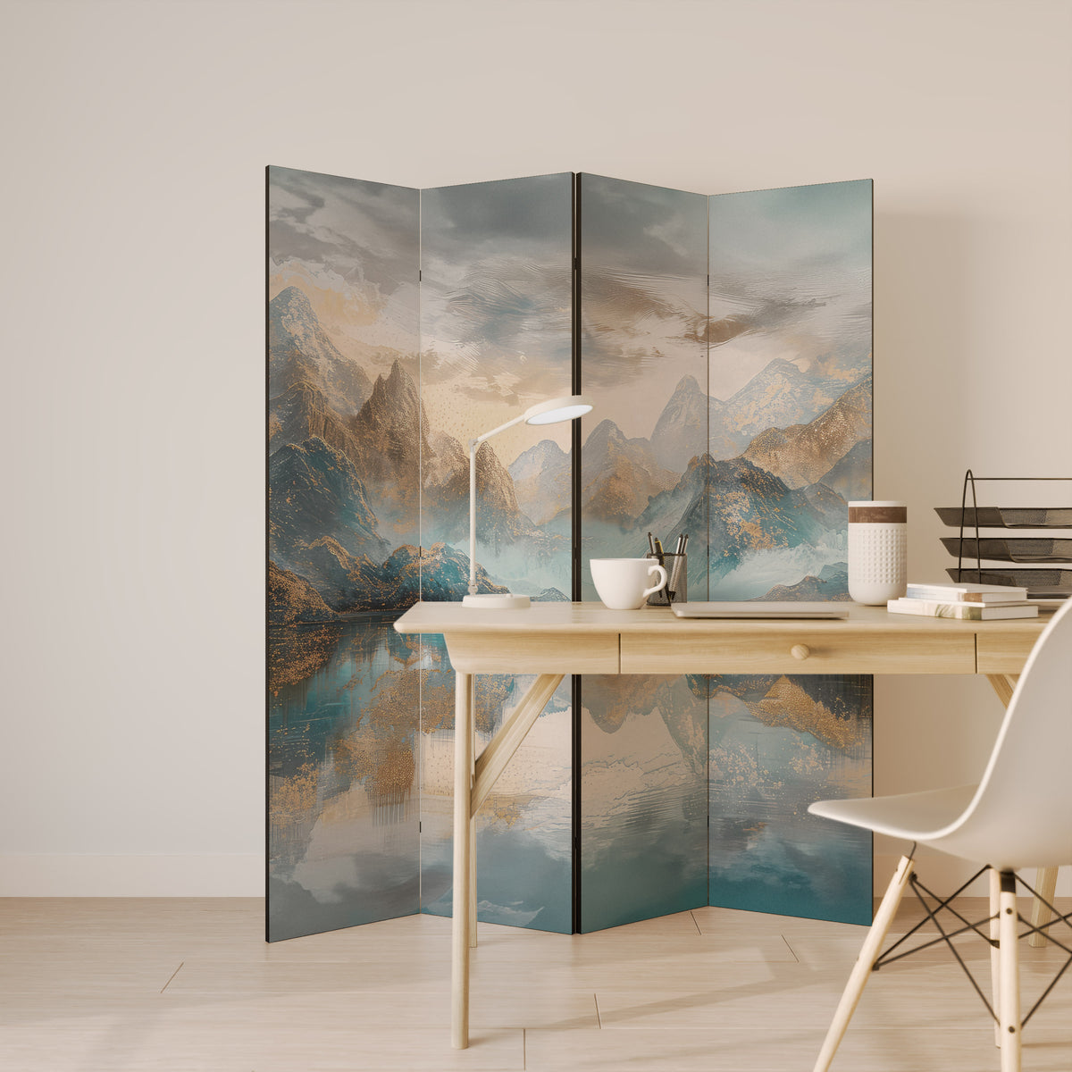 AZURE SUMMITS Rumsavdelare 4 paneler