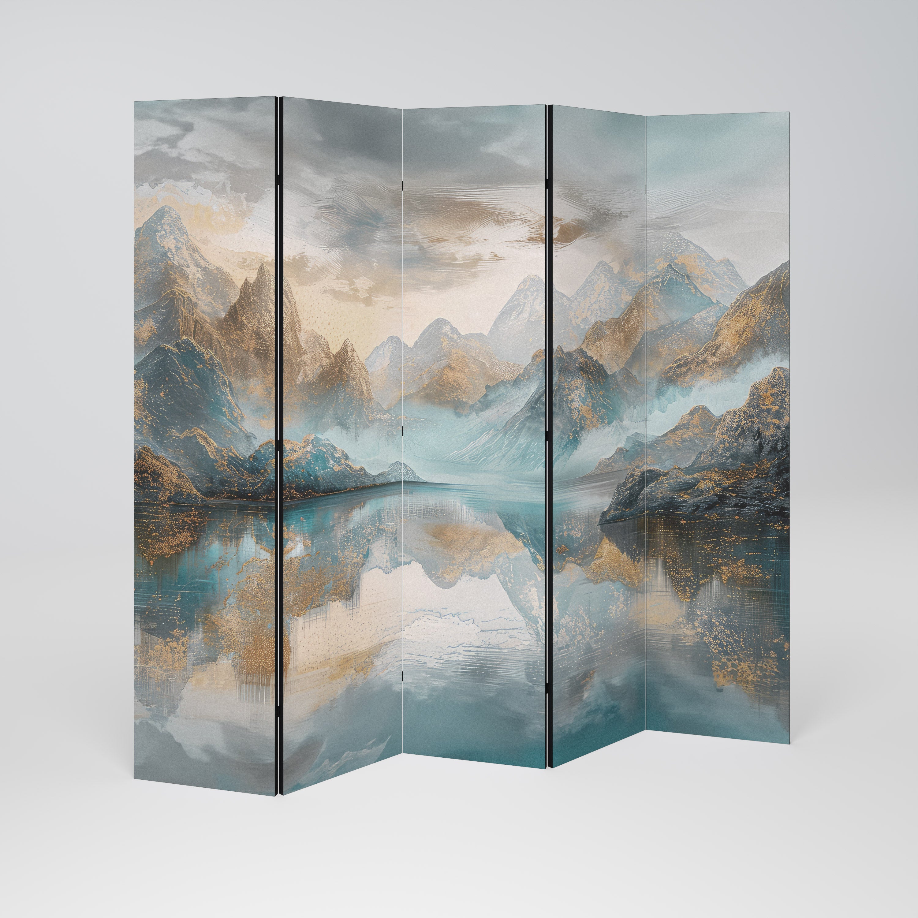 AZURE SUMMITS Dekorativ rumsavdelare – 5 paneler