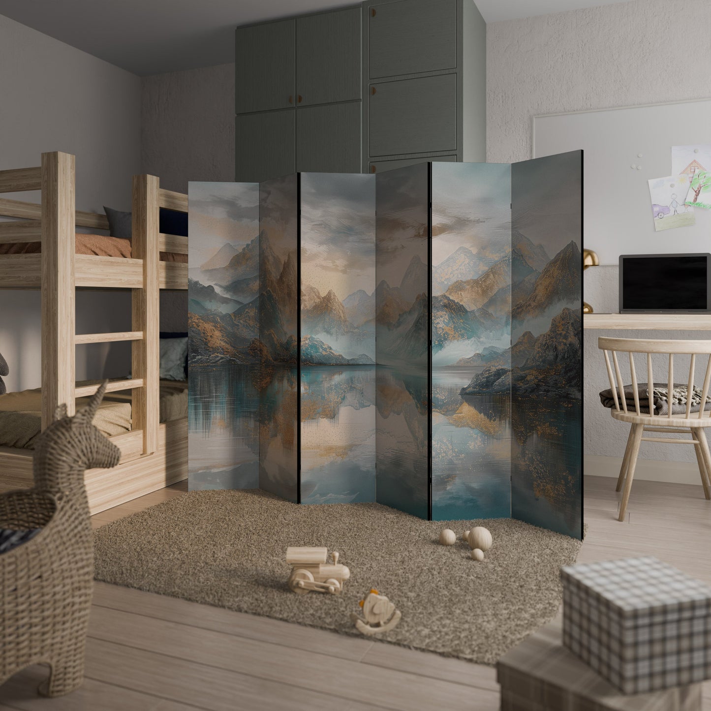 AZURE SUMMITS Decorative 6-Panel Room Divider
