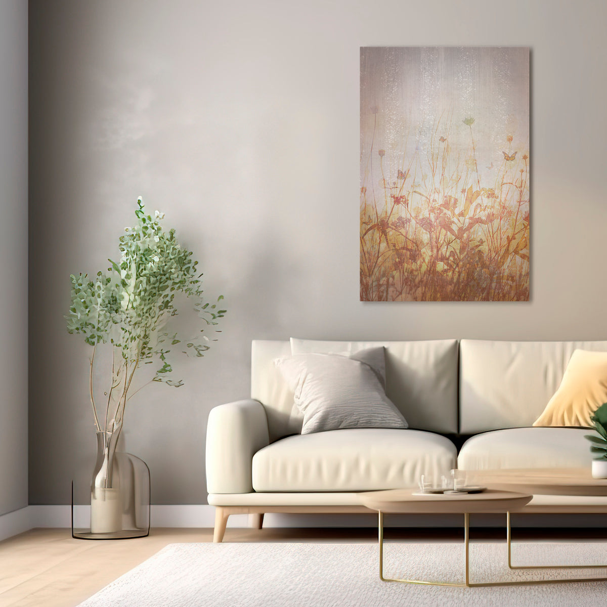 MEADOW BUTTERFLIES Vertical Canvas Print