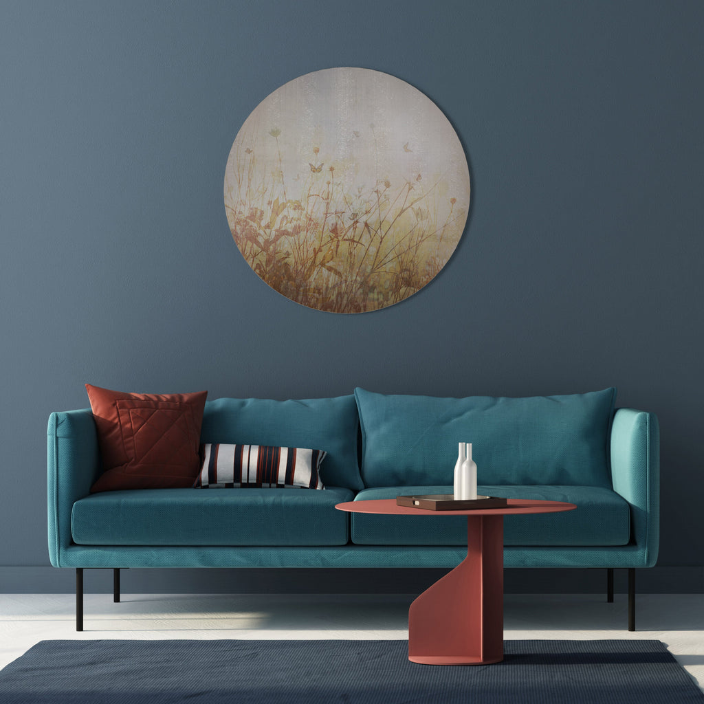 ÄNGSFJÄRILAR Rund väggdekoration