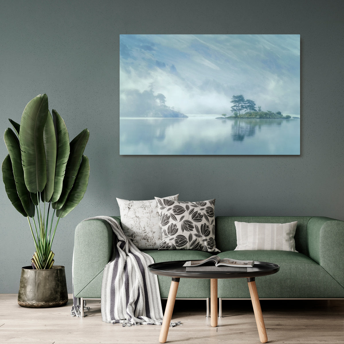SILVER LAKE Horizontal Canvas Print