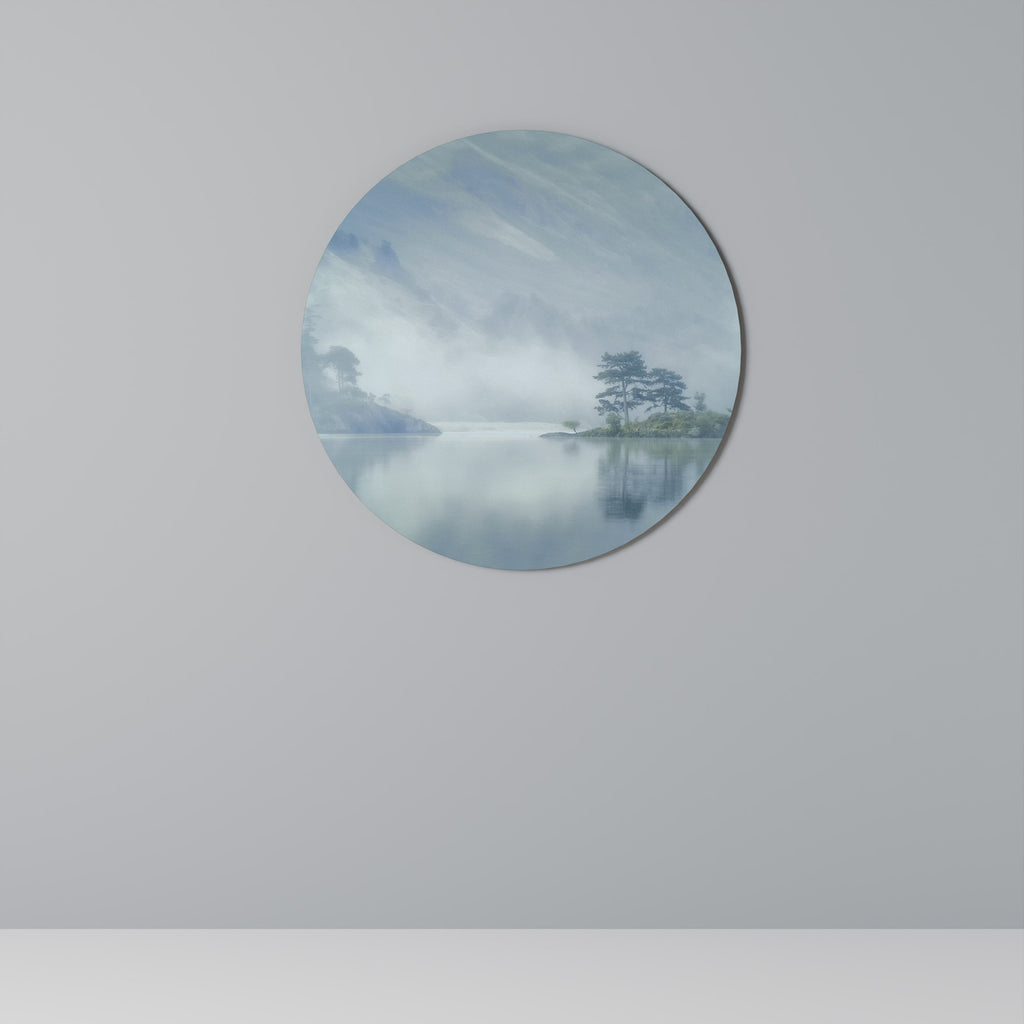 Rund väggdekoration SILVER LAKE