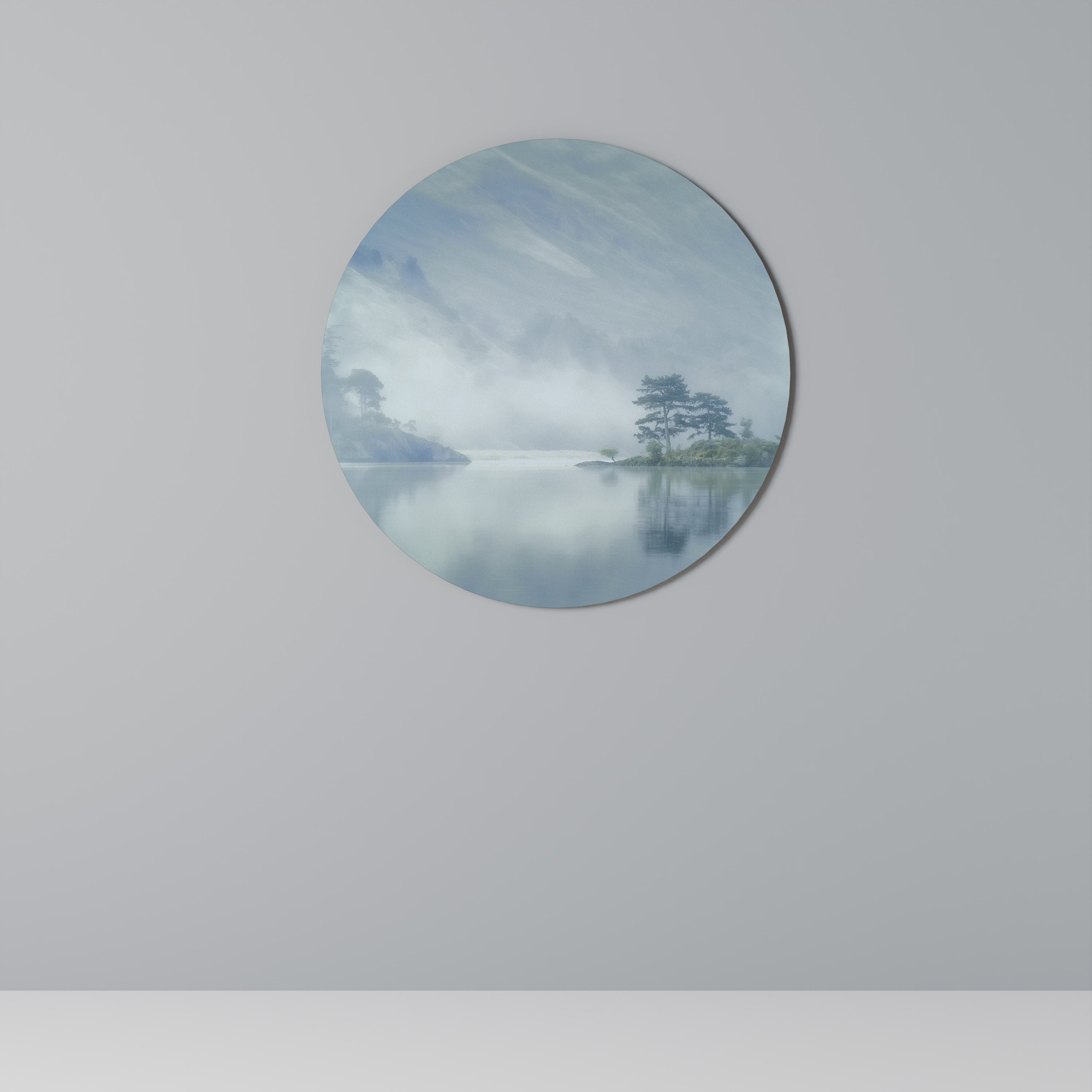Rund väggdekoration SILVER LAKE