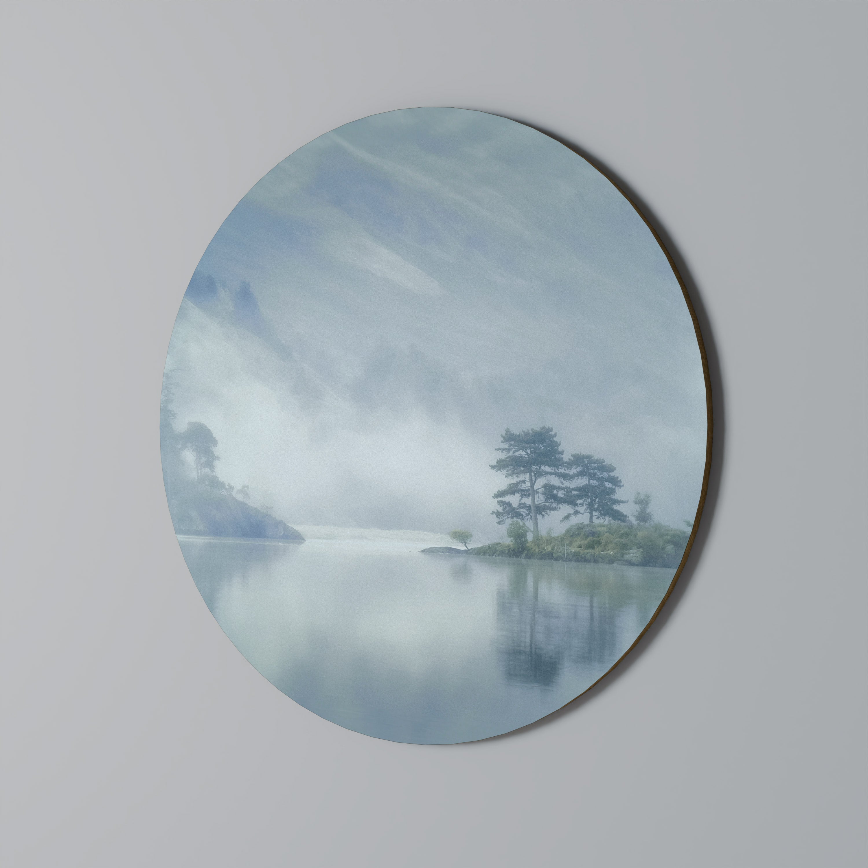 Rund väggdekoration SILVER LAKE