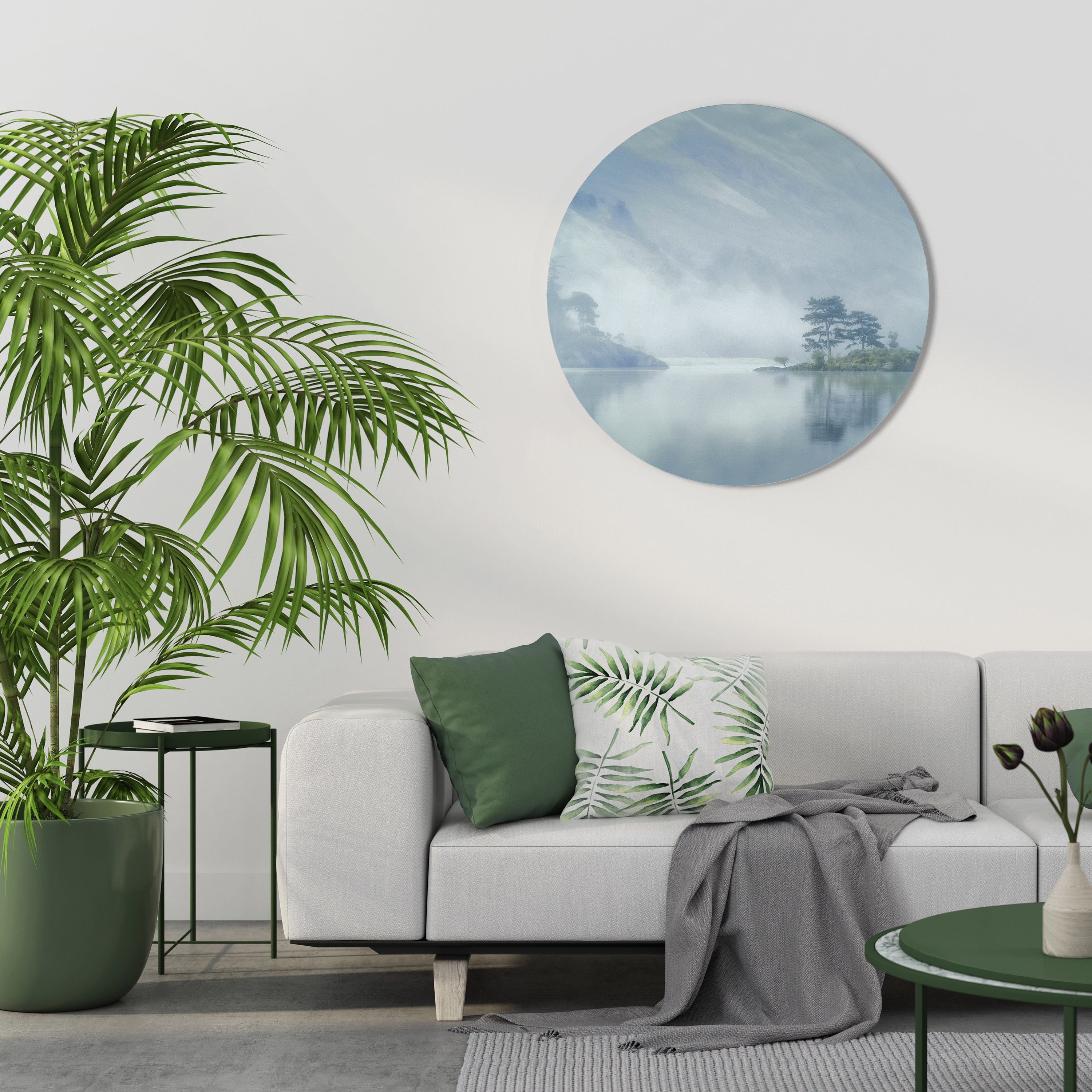 Rund väggdekoration SILVER LAKE