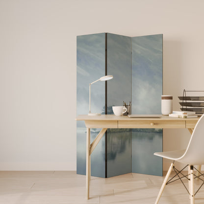 Dekorativ rumsavdelare med 3 paneler SILVER LAKE