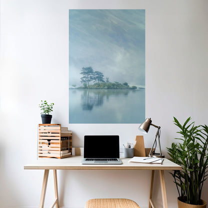SILVER LAKE vertikal poster med självhäftande motiv